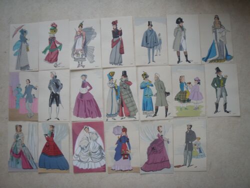 Rouillier M. Histoire Du Costume Français. 20 Cartes Postales Très Jolies