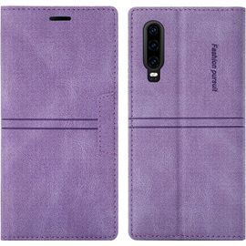 Coque Huawei P20 Pro, Etui Portefeuille Huawei P20 Pro [Magntique] Tpu Antichoc Housse Cuir Premium En Cuir Pu [Fentes Pour Cartes] [Etui Rabat] [Pochette De Portefeuille] Flip Case (Violet)