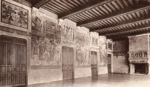 Carte Postale Ancienne - 1936 - Douai - Hotel De Ville - La Salle Gothique - E Baron Editeur