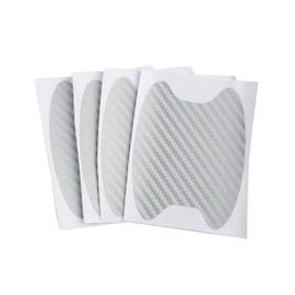 Autocollant De Porte De Voiture En Fibre De Carbone,Style Rayures,Couverture Pour Jeep Renegade,Accessoires Chevrolet Cruze Mq4,4 Pièces - Type 4pcs Silver