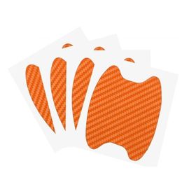 Autocollant De Porte De Voiture En Fibre De Carbone,Style Rayures,Couverture Pour Jeep Renegade,Accessoires Chevrolet Cruze Mq4,4 Pièces - Type 4pcs Orange