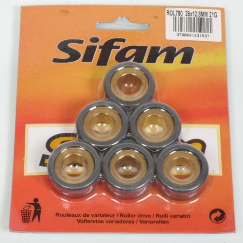 Galet Rouleau De Variateur Sifam Pour Scooter Quadro 350 S 2013-2017 26x12.8 21grs Neuf