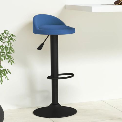 Vidaxl Tabouret De Bar Bleu Velours
