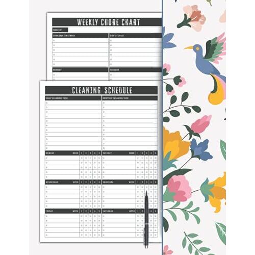 Daily, Weekly, And Monthly House Cleaning Planner: The Ultimate Home Cleaning Schedule And Log Book To Plan Out Household Chores With Checklists And ... Home Organizer Journal Gift For Busy Women.