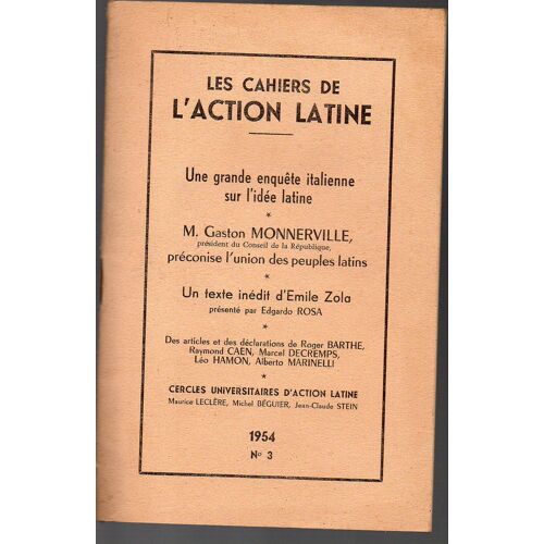 Les Cahiers De L'action Latine. N°3