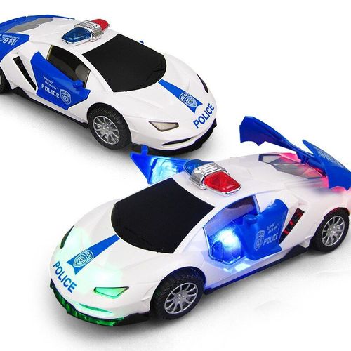 Voiture Électronique Rotative À 360 Degrés, Éclairage Cool, Musique, Police, Jouets Éducatifs Précoces Pour Bébés Garçons, Cadeaux Pour Enfants