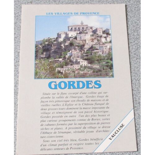 Carte Postale Couleurs - Les Villages De Provence - Le Pays Du Lubéron : Gordes ( Vaucluse) - 10x14cm - Editions Photoguy