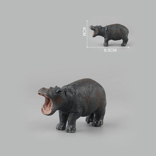 Poupée D'Action Modèle Hippopotame, Animaux Sauvages, Jouets Éducatifs Pour Enfants