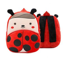 Sacs D'école En Peluche Pour Enfants, Sac À Dos Coccinelle Dessin Animé Pour Bébés Filles Garçons Maternelle Pour Enfants De 2 À 4 Ans