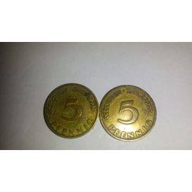 Piece 5 Pfennig 1949 Lettre F