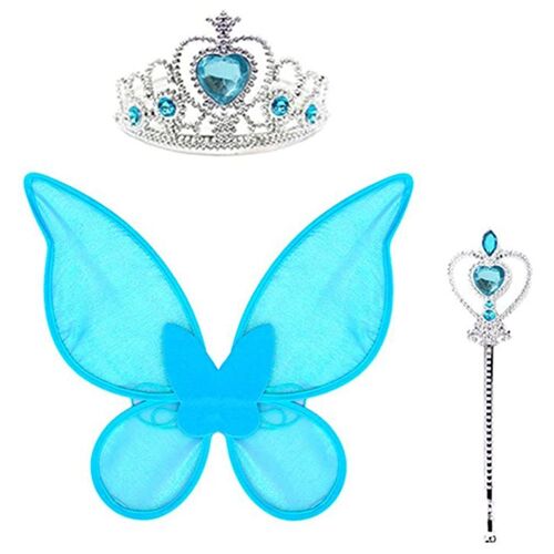 Ailes De Fée Pour Filles, Costume D'halloween, Ailes De Papillon, Scintillantes, Pour Fête, 3 Pièces