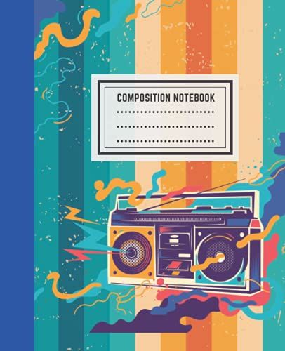 Vintage Composition Notebook: Retro Wide Ruled Paper Notebook Journal. 7.5 X 9.25, 100 Pages, For Kids,Teens, And Adults