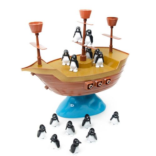 Jeu D'Équilibre Bateau De Pirate Petit Pingouin, Puzzle De Société, Jeu Interactif Parent-Enfant, Jeu De Fête En Famille, Jouet Éducatif