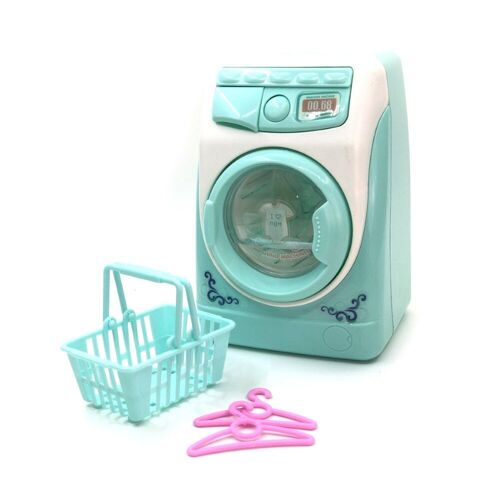 Mini Panier De Machine À Laver Électrique Pour Enfants, Simulation Légère, Ensemble De Jouets De Ménage