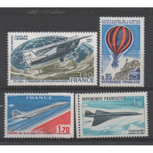 France: Lot De 4 Timbres De Poste Aérienne N° 43, 45, 49 Et 50.