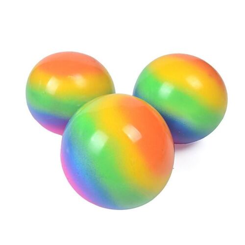 Boule De Décompression Arc-En-Ciel Pour Adultes Et Enfants, 1 Pièce, Jouet De Décompression À Rebond Lent, Pincement, À Presser, À Remuer