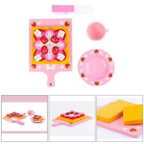Ensemble De Nourriture En Bois, Jouets De Simulation De Rôle, Accessoires De Cuisine