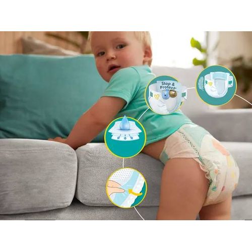 Pampers Couches Baby-Dry | Taille 3 | 6-10 Kg | 104 Pièces