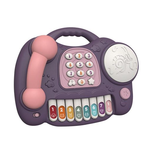 Jouet de Piano pour bébés de 6 à 12 mois, jouets de téléphone pour bébés de 6 à 12 mois, jouets musicaux de dessin animé, lumière musicale