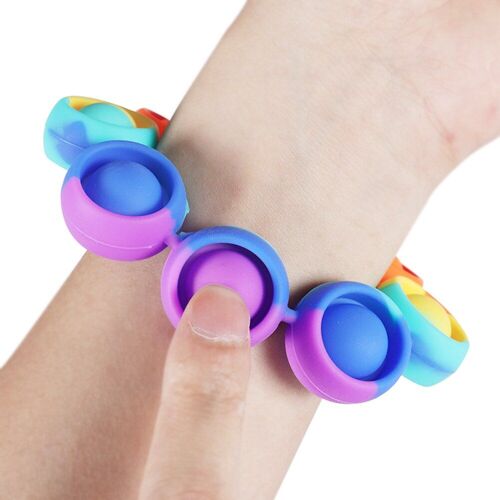 Bracelet Arc-En-Ciel Anti-Stress Pour Enfants Et Adultes, Jouets Antistress, Compression Sensorielle