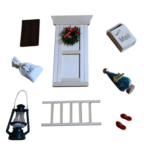 Arbre De Noël En Feutre Pour Enfants, Kit De Bricolage, Ornements Muraux Suspendus Pour La Maison, Cadeaux De Nouvel An, Jouets Faits À La Main, Échelle De Porte, Maison De Poupée Miniature