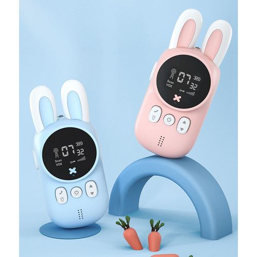 Walkie-Talkie Portable 2 Pièces Pour Enfants, Mini Jouets Émetteur-Récepteur, Radio À Longue Portée À 2 Voies, Jouet Pour Enfants, Mignon Lapin, Jouets De Conversation À La Main