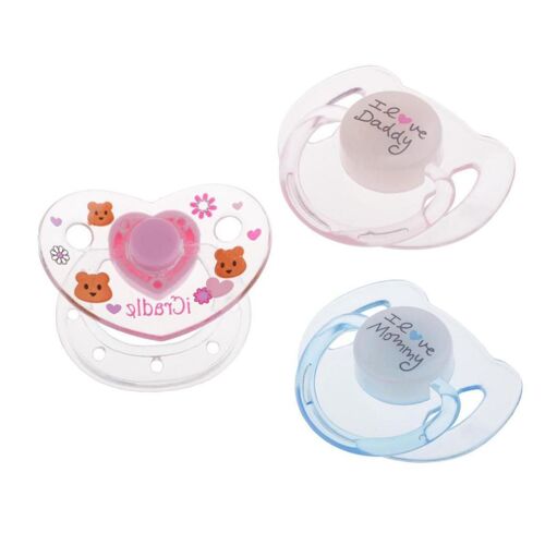 Ensemble De 3 Sucettes Et Aimants Pour Nouveau-Né, Fournitures De Poupée Pour Nouveau-Né