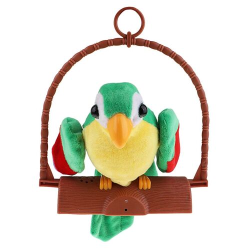 Perroquet En Peluche 25cm, Oiseau En Peluche Doux Et Mignon, Jouet Pour Enfants, Perche Suspendue, Balançoires, Cage, Décoration De Jardin Pour La Maison