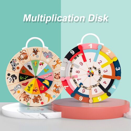 Jouet D'Apprentissage Multifonctionnel Double Face Pour Enfants, Disque De Multiplication Et De Décomposition, Aide Pédagogique, Jouet De Maths Pour 2 À 4 Ans