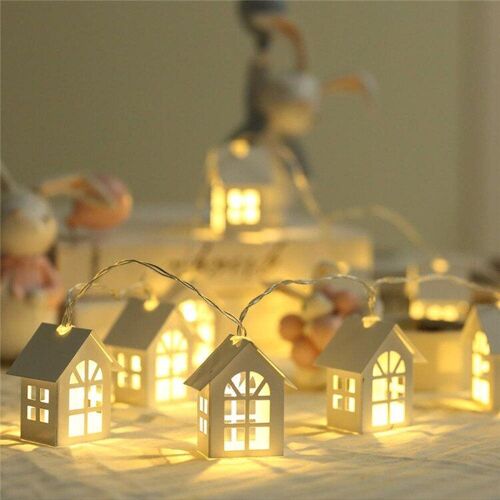 Guirlande Lumineuse Led Féerique En Bois, 2m, 10 Led, Décoration Pour Mariage, Noël, Nouvel An, 2022