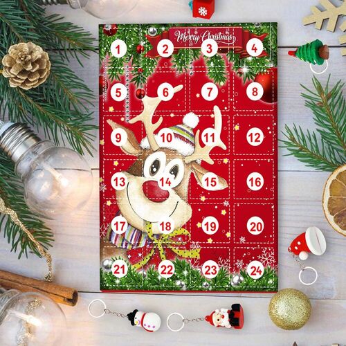 Calendrier de l'avent de noël pour enfants, boîte à cadeaux, 24 décorations, cadeaux de minerai Surprise pour enfants, calendrier pour adolescents