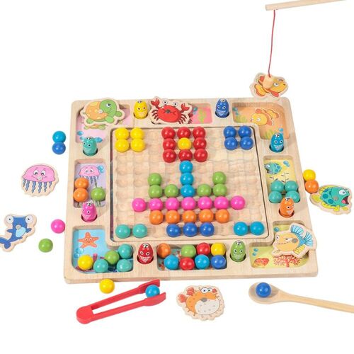 Jouets En Bois Montessori Pour Enfants, Mains, Entraînement Du Cerveau, Clip De Perles, Planche De Puzzle, Jeu De Maths, Jouet Éducatif Précoce Pour Bébés