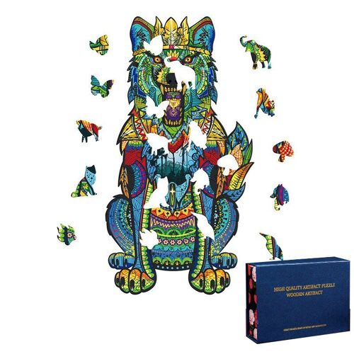 Puzzle En Bois Avec Image Du Roi Loup, Jouets Éducatifs Pour Enfants, Garçons Et Filles, Adultes
