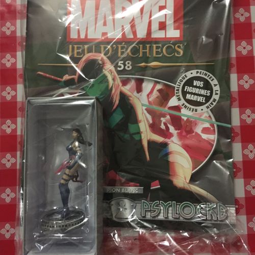 Marvel Collecyion Jeu D'échecs/ N¿58 / Psylocke Le Pion Blanc.
