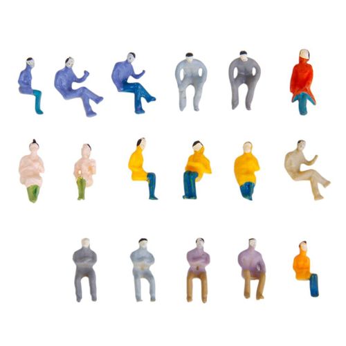 Lot De 100 Figurines En Plastique 1:100, Pièces De Train Peintes Pour Hommes Et Femmes