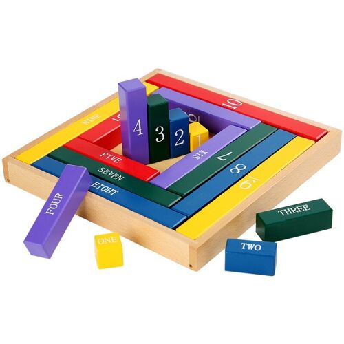 Jouets Éducatifs En Bois Montessori Pour Enfants, Bâton Décimal Éducatif, Outils D'Enseignement D'Épissure, Blocs De Construction En Bois