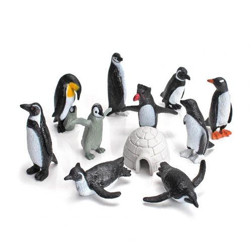 Figurine De Pingouin À Collectionner, 11 Pièces/Ensemble, Modèle Le Plus Petit Détail, Animaux De L'Antartic Solides, Jouet Combo Pour Décoration D'Étagère