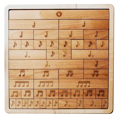 Puzzle En Bois De 9.84 Pouces Pour Enfants, Notes De Musique, Jouets D'Apprentissage Des Mathématiques, Éducation Précoce