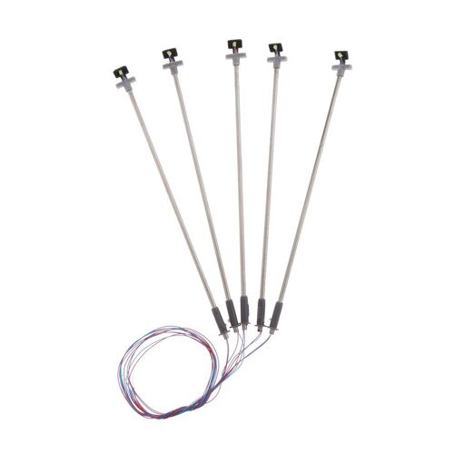 Lampadaire Sur Rail 3v, Modèle Ho Échelle 12cm, 5 Pièces, Lampadaire 1:87