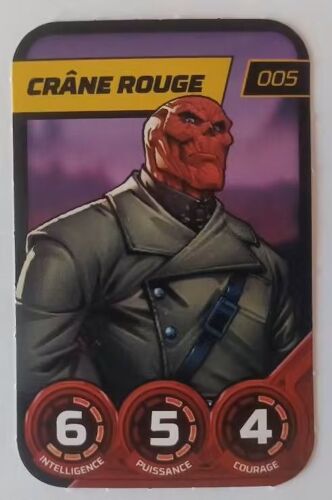 Carte Leclerc Marvel 2023 - Défie Tes Héros N° 005 05 5 : Crane Rouge