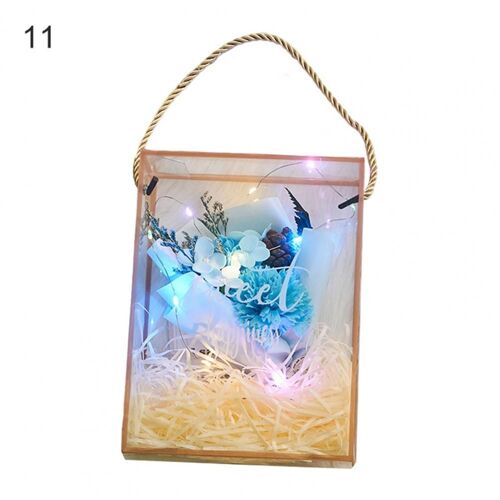 Guirlande lumineuse en PVC, coffret de fleurs séchées, 1 ensemble, pour noël