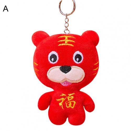 Jouet En Peluche Tigre Du Zodiaque, Joli Jouet De Nouvel An Chinois, Couleur Rouge, Pendentif, Poupée En Peluche, Pour Garçons Et Filles