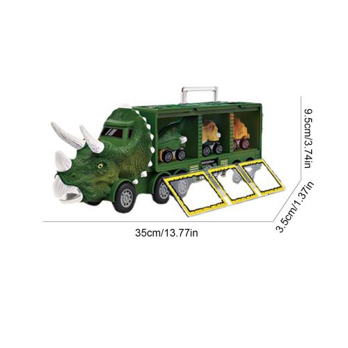 Stockage De Dinosaures Modèle De Voiture Jouet Avec Conteneur De Lumière Et De Musique, Camion De Dinosaures, Jouets Pour Enfants, Cadeau D'anniversaire Et De Noël