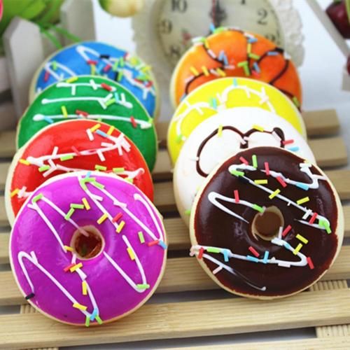 Jouet À Presser Donuts Pour Enfant Et Adulte, 1 Pièce, Simulation Aléatoire, À Montée Lente, Décompression, Anti-Stress, Fidget Toy