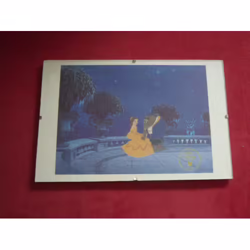 Lithographie Walt Disney - La Belle Et La Bête.