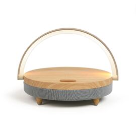Enceinte LED 5W, Chargeur induction rapide 10W, Lampe 3 modes d'éclairage
