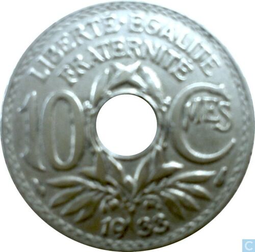 Piece De 10 Centimes De Franc 1933