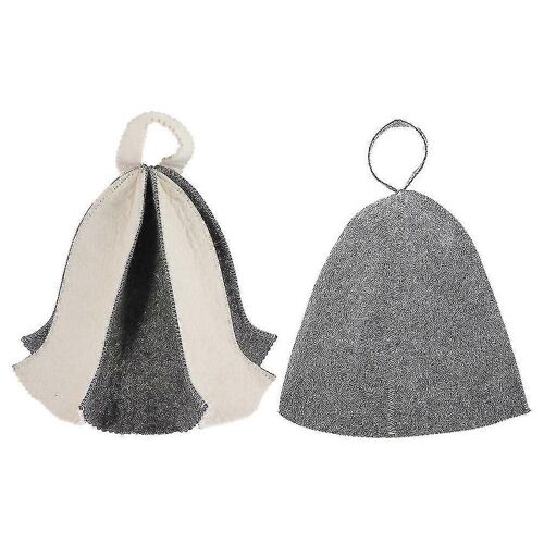 2pcs Chapeaux De Sauna En Feutre Casquettes De Sauna Confortables Chapeaux De Sauna Épaissis Approvisionnement De Sauna 