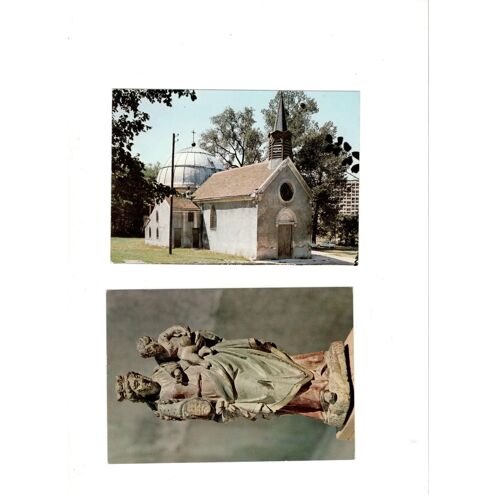 2 Cartes De Clichy-Sous-Bois - Chapelle Et Statue