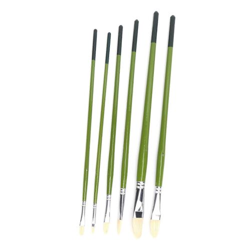 Ensembles de pinceaux Poils de porc multimodaux 6 différentes tailles Pinceaux de peinture à l'huile pour peinture à l'huile aquarelle gouaching cadeau